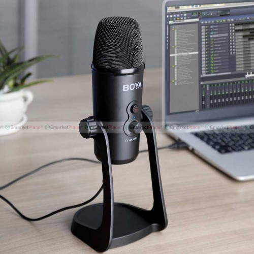 Microphone USB แบบคอนเดนเซอร์ เสียงดีคมชัด เปลี่ยนรูปแบบการรับเสียงได้ 4 แบบ